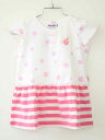 新品 未使用品†ミキハウス/mikihouse†80cm ワンピース/半袖ワンピース 白×ピンク 子供服 キッズ kids ベビー服 baby 女の子 夏 onepi 715042(4)