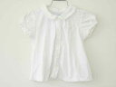 【夏SALE!】†タルティーヌエショコラ/Tartine et Chocolat†90cm 半袖カットソーブラウス/半袖Tシャツ/半袖カットソー 白【中古】子供...