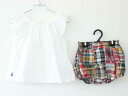 【夏SALE!】†ラルフローレン/Ralph Lauren†80cm チュニックブラウス×ブルマセット 白×赤×紺【中古】子供服 キッズ kids ベビー服 baby 女の子 夏 tops 135042
