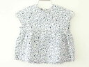 【夏SALE!】†プチバトー/PETIT BATEAU†74cm(12M) 半袖ブラウス/半袖ワンピース 白×紺【中古】子供服 キッズ kids ベビー服 ba...