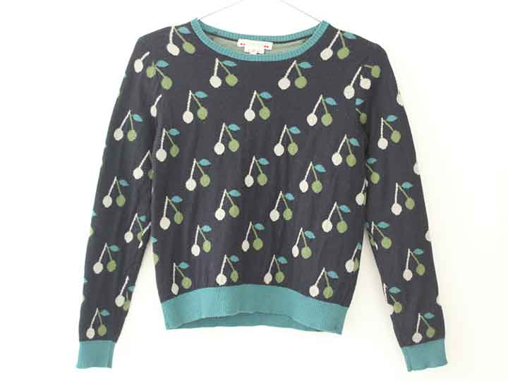 †ボンポワン/BONPOINT†140cm(10) セーター/ニット 紺【中古】子供服 キッズ kids ジュニア 女の子 秋冬..