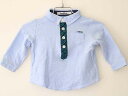 【SALE!】†ファミリア/familiar† 80cm 長袖ポロシャツ 青【中古】子供服 キッズ kids ベビー服 baby 男の子 春秋 tops 412...