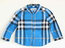 【SALE!】†バーバリー/BURBERRY† 86cm(18M) 長袖シャツ 青×黒【中古】子供服 キッズ kids ベビー服 baby 男の子 春秋 top...