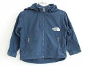 【値下げ!】†ザ・ノースフェイス/THE NORTH FACE† 90cm コンパクトジャケット/ジャンパー/ブルゾン/アウター 紺 撥水 フード取外可【中古】...