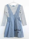 †アナスイミニ/ANNA SUI mini† 140cm 長袖ワンピース 紺×白【中古】子供服 キッズ kids ジュニア 女の子 春秋 onepi 41205...