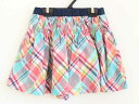 †ファミリア/familiar† 100cm キュロットスカート ピンク×青【中古】子供服 キッズ kids 女の子 春夏秋 bottoms 412052