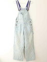 †デニムダンガリー/DENIM DUNGAREE†130cm オーバーオール/つなぎ/サロペット 白×青 ユーズド加工【中古】子供服 キッズ kids 女の子 ...