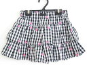 【SALE!】†メゾピアノ/mezzo piano†90cm キュロットスカート/キュロットパンツ/ショートパンツ 黒×白【中古】子供服 キッズ kids ベビー服 baby 女の子 春夏秋 bottoms 703052