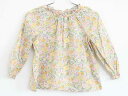 【SALE!】†ボントン/BONTON†86cm(2) 長袖ブラウス 黄×緑 リバティ【中古】子供服 キッズ kids ベビー服 baby 女の子 春秋 top...