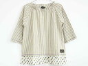 【夏SALE!】ズッパディズッカ ブラウス 150cm キッズ 女児 ベージュ×カーキ【中古】†