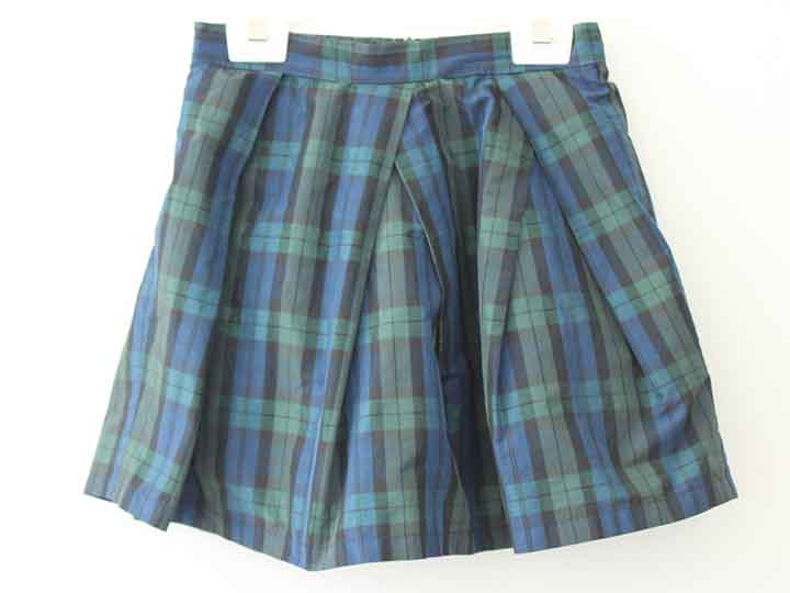 【値下げ!】イルグッフォ スカート 126cm(8a) キッズ 女児 紺×深緑【中古】†