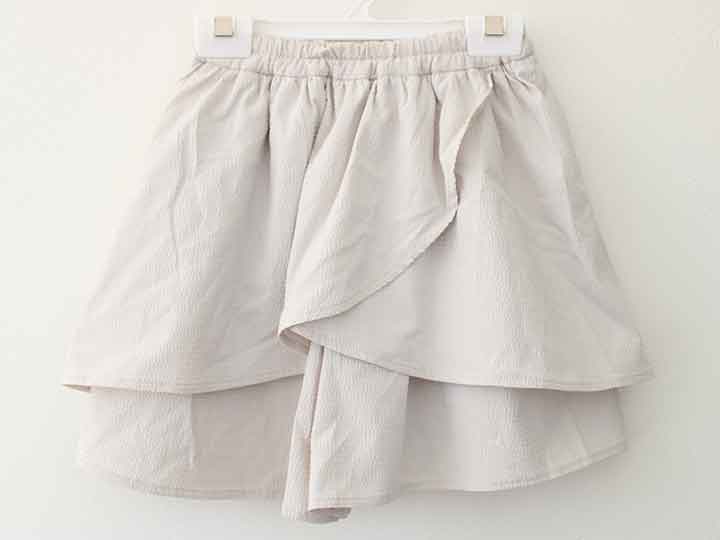 【値下げ!】ベベ キュロットスカート 120cm キッズ 女児 グレー【中古】†