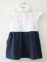 ミキハウス 半袖ワンピース 100cm キッズ 女児 白×紺【中古】†(4)
