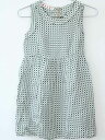 【夏SALE!】マルニ ノースリーブワンピース 90cm(2) キッズ 女児 緑×アイボリー【中古】†