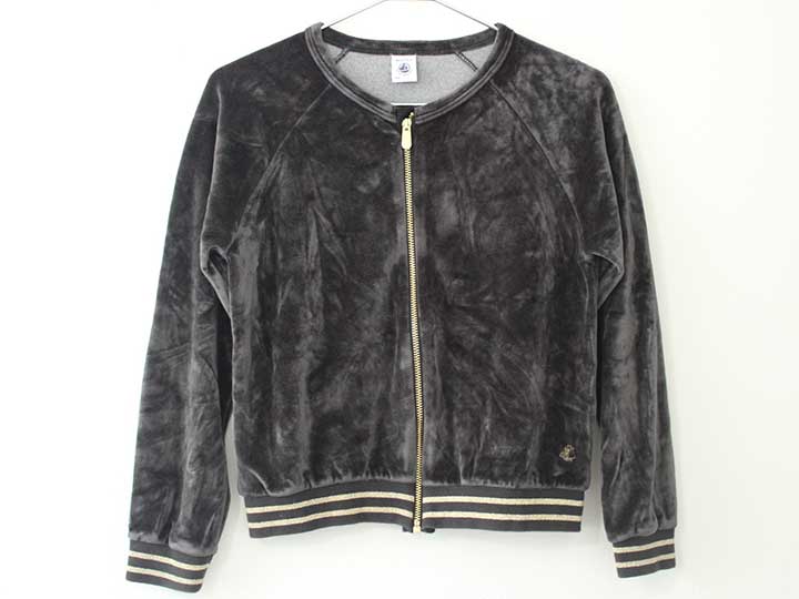 プチバトー ブルゾン 128cm(8ans) キッズ 男児 女児 グレー【中古】†