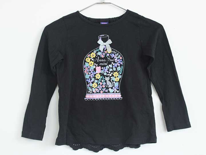 アナスイミニ 長袖カットソー 120cm キッズ 女児 黒【中古】†