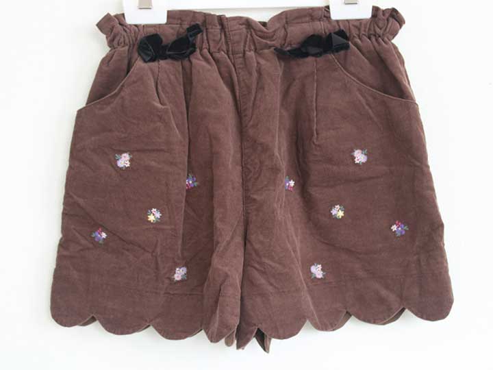 アナスイミニ キュロットスカート 140cm キッズ 女児 茶【中古】【新入荷!】†