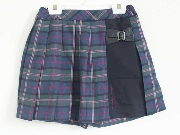 アナスイミニ ラップキュロットスカート 140cm キッズ 女児 紺×グリーン系【中古】【新入荷!】†