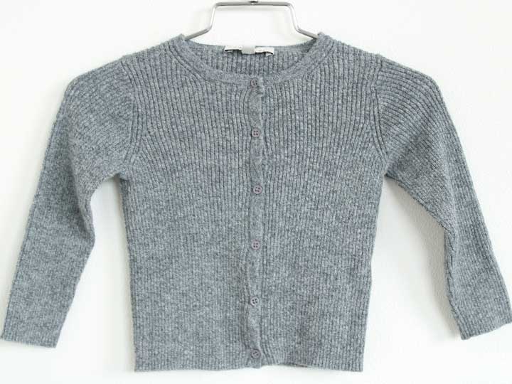 キャラメル カーディガン 86cm(18) キッズ 男児 女児 グレー【中古】†