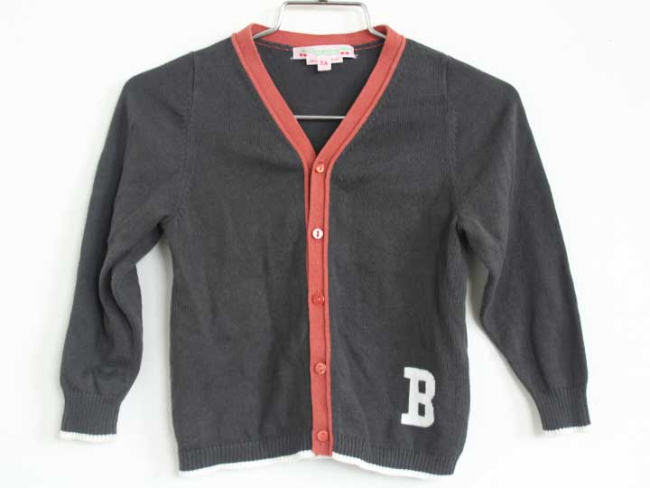 ボンポワン カーディガン 86cm(2A) キッズ 男児 女児 グレー【中古】†