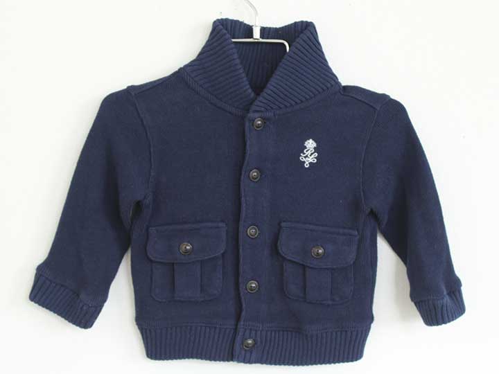 ラルフローレン ブルゾン 60cm(6M) キッズ 男児 紺【中古】【新入荷!】†