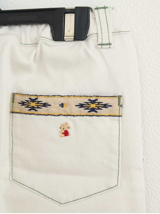 【SALE!】ファミリア ロングパンツ 90cm キッズ 男児 女児 白【中古】† auc-kids2nds-10609215 セカンズ&キッズセカンズ サンプル画像2