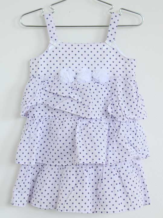 ベベ ジャンパースカート 100cm キッズ 女児 紫【中古】†