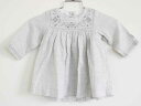 †プチバトー/PETIT BATEAU† 67cm(6m) 長袖ワンピース グレー【中古】子供服 キッズ kids ベビー服 baby 女の子 春秋 013032 onepi