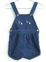 †プチバトー/PETIT BATEAU†81cm(18m) ショートオール/サロペット/オーバーオール 紺【中古】子供服 キッズ kids ベビー baby 女の子 春夏 124032 onepi