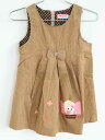 【楽天スーパーSALE!】†ミキハウス/mikihouse†90cm ジャンパースカート ベージュ【中古】子供服 キッズ kids ベビー服 baby 女の子 秋冬 809032