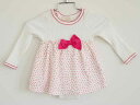 【Rakuten Fashion THE SALE!】†ケイトスペード/kate spade†68cm カバーオール/ロンパース/ワンピース 白×ピンク【中古】子供服 キッズ kids ベビー服 baby 女の子 秋冬 301132 onepi