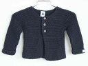 【新規SALE!】†プチバトー/PETIT BATEAU†67cm(6M) カーディガン 紺【中古】子供服 キッズ kids ベビー服 baby 男の子 女の子 秋冬 011132 tops