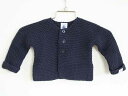 【秋冬物 新入荷!】†プチバトー/PETIT BATEAU†60cm(3m) 長袖カーディガン 紺【中古】子供服 キッズ kids ベビー服 baby 男の子 女の子 秋冬 711132