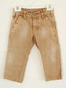 †デニム&ダンガリー/DENIM DUNGAREE/D&D†90cm ロングパンツ/長ズボン ベージュ ユーズド加工 【中古】子供服 キッズ kids ベビー服 baby 男の子 女の子 春秋冬 102132 bottoms