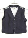 【SALE!】†アルマーニベビー/ARMANI baby†74cm(12M) ベスト 紺【中古】子供服 キッズ kids ベビー服 baby 男の子 春秋 tops 402042