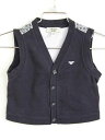 【春物 新入荷!】†アルマーニベビー/ARMANI baby†74cm(12M) ベスト 紺【中古】子供服 キッズ kids ベビー服 baby 男の子 春秋 tops 402042