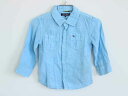 【SALE!】†トミーヒルフィガー/TOMMY HILFIGER†80cm リネンシャツ/長袖シャツ 青【中古】子供服 キッズ kids ベビー服 baby 男...