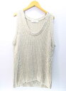 【SALE】≪SACRA/サクラ≫シルクリネンジレ/カジュアル/ニット/ノースリーブ ベージュ レディース 38【中古】春夏 412052