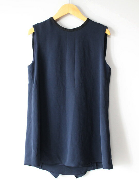 Sleeveless - フォクシーニューヨーク Isabell Ruffle Tank/ノースリーブブラウス 40 レディース ネイビー【中古】【新入荷】〈