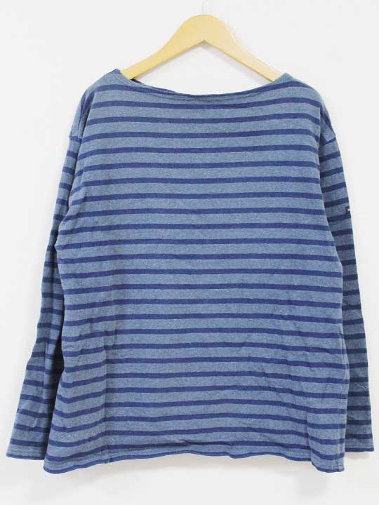 【SALE】☆SAINT JAMES/セントジェームス☆ボーダーカットソー/カットソー/Tシャツ/ロンT/長袖/カジュアル ネイビー/紺 メンズ【中古】春秋 412052