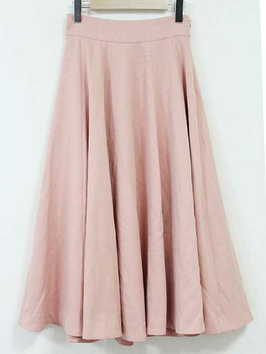 【SALE】☆SNIDEL/スナイデル☆ミモレフレアスカート/サイドジップ/無地/ミモレ丈 ピンク レディース 1【中古】春夏 122052 【SALE】☆SNIDEL/スナイデル☆ミモレフレアスカート/サイドジップ/無地/ミモレ丈 ピンク レディース 1【中古】春夏 122052