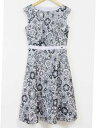 ☆TOCCA/トッカ☆PRIMULAドレス/ワンピース/バックジップ/ポケット/花柄/ノースリーブ/ミディ丈 グレー レディース 0【中古】春夏 onepi 1...