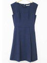 ☆FOXEY NEW YORK/フォクシーニューヨーク☆フロントリボンドレス/ワンピース/34387/バックジップ/ポケット/ノースリーブ/ミディ丈 ネイビー/...