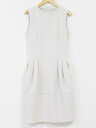 ☆FOXEY NEW YORK/フォクシーニューヨーク☆タックコクーンドレス/ワンピース/34096/バックジップ/ポケット/ノースリーブ/ミディ丈 ライトベー...
