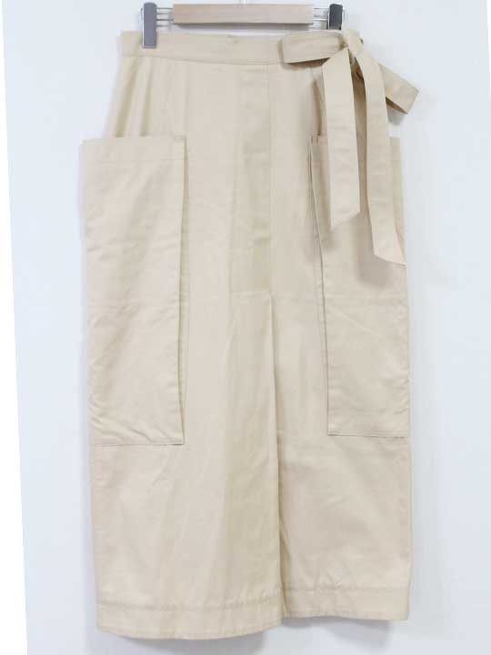 【値下げ】ドゥロワー リボンロングタイトスカート 36 レディース ベージュ【中古】 ☆