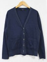 【夏SALE】シップス セーターマシーンVネックカーディガン メンズ L ネイビー/紺【中古】 ☆