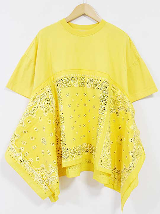 乐天商城 - ケンゾー バンダナ柄アシンメトリーTシャツ レディース XS イエロー/黄【中古】 ☆