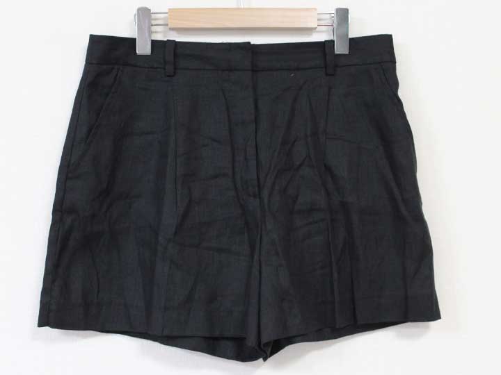 ザラ リネンショートパンツ レディース L ブラック/黒【中古】 ☆