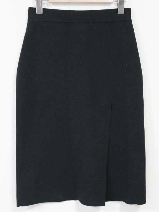 アダムエロペ スリットタイトニットスカート レディース F ブラック/黒【中古】【新入荷】 ☆