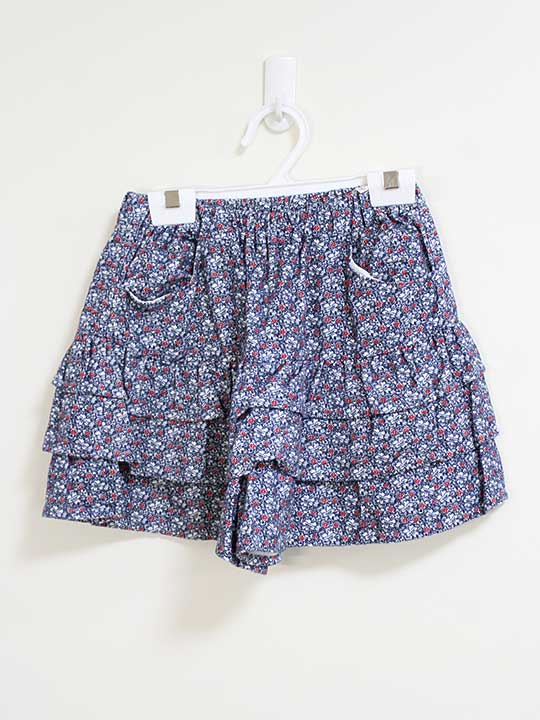 ベベ キュロット 140cm キッズ 女児 紺×赤 【中古】△